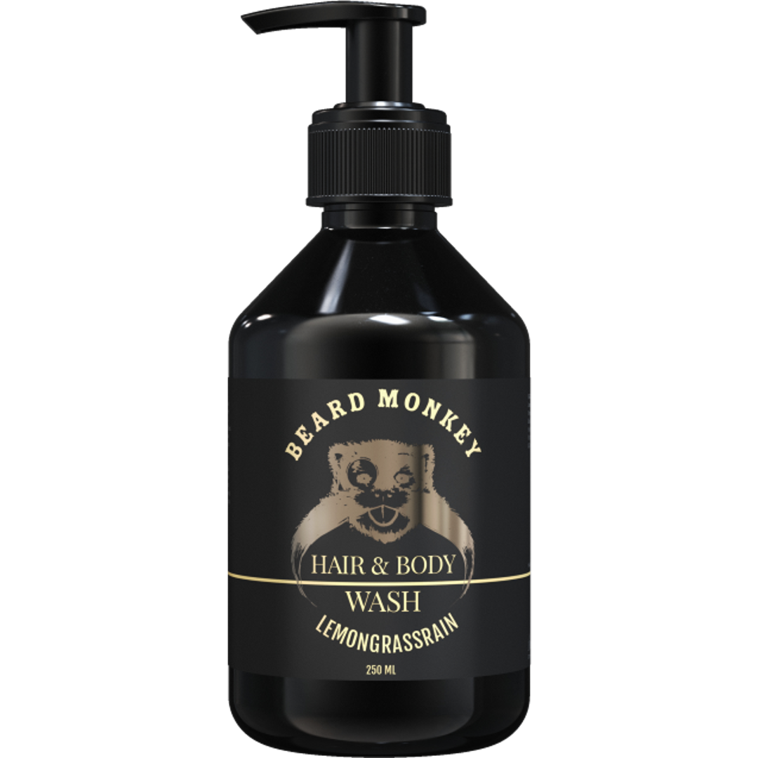 Beard Monkey Hair & Body Wash - Lemongrass, 250ml, Suihkugeeli