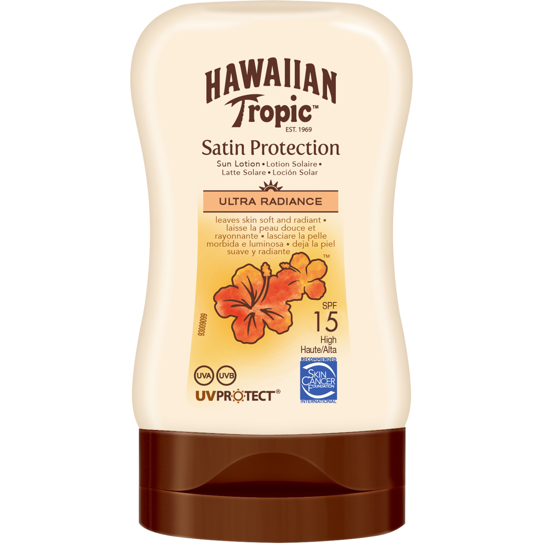 Hawaiian Tropic Glowing Protection Lotion SPF15, 100ml, Aurinkosuojavoide