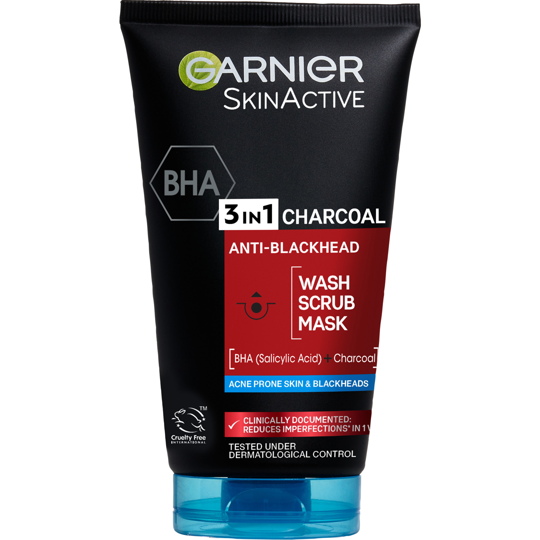 Garnier Pure Active 3in1 Charcoal, 150ml, BHA Salicylic Acid