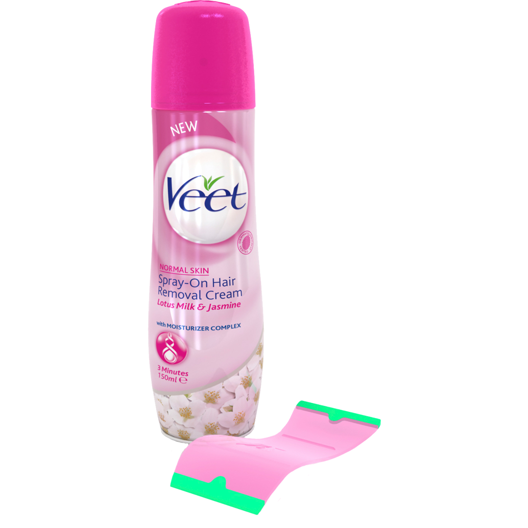 Veet Spray On Hair Removal Cream, 150ml, Vitamin E