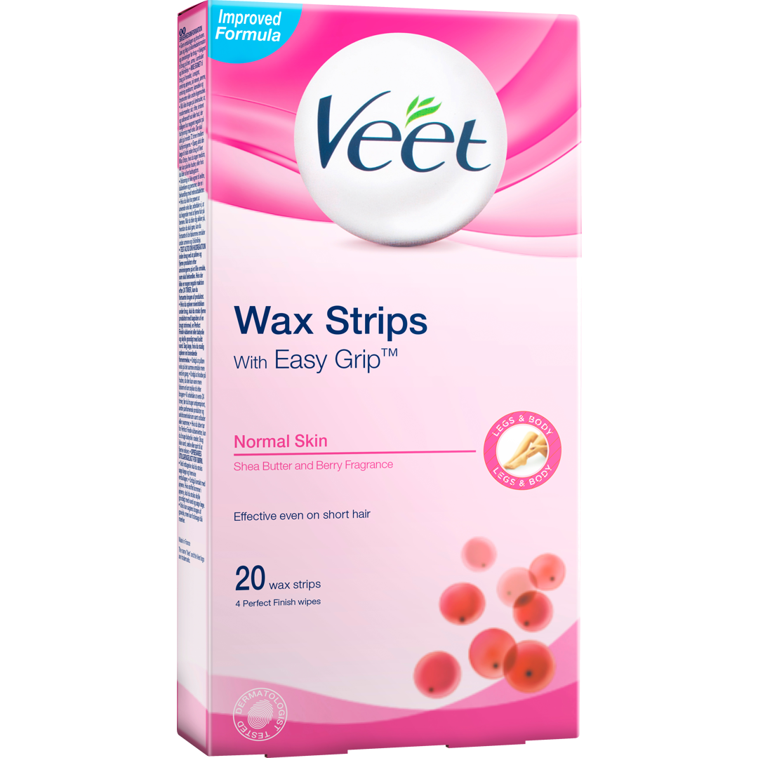Veet Expert Wax Strips Legs & Body Normal Skin, 20-Pack hårvax