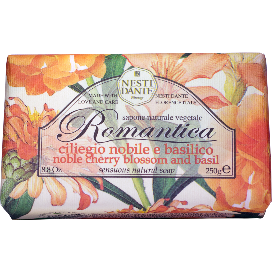 Nesti Dante Romantica Noble Cherry Blossom & Basil Soap, 250g
