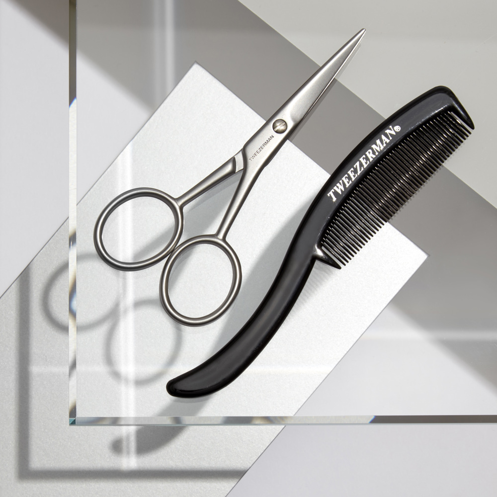 Moustache Scissors & Comb