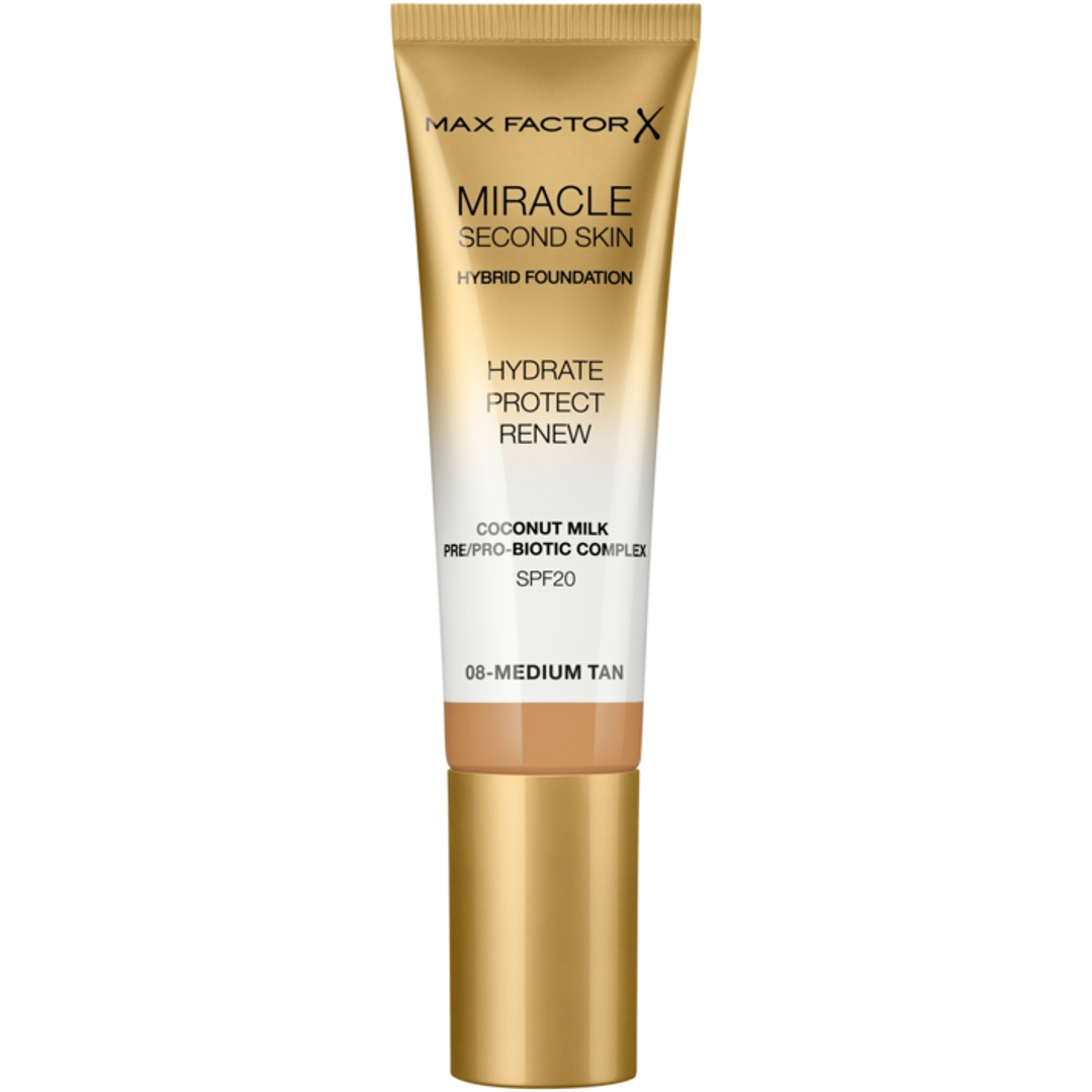 Max Factor Miracle Touch Second Skin, 30ml, 08 Medium Tan