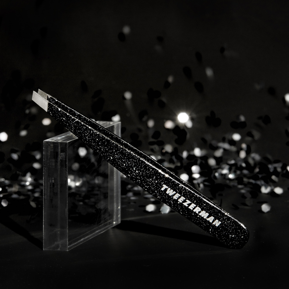 Slant Tweezer Sparkling Black Anniversary Edition