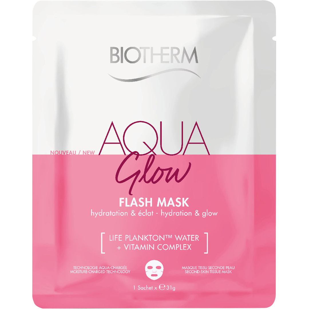 Biotherm Aqua Glow Flash Moisturizing Mask, Kasvonaamio, C-vitamiini