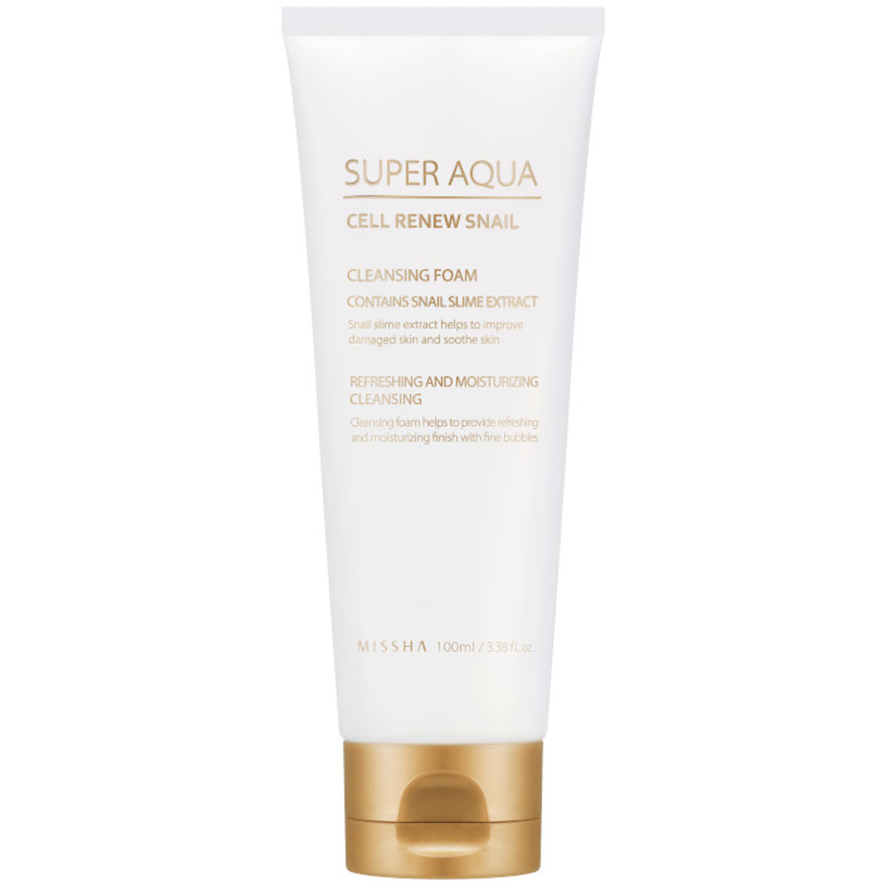 Super Aqua Cell Renew Snail Cleansing Foam, 100ml