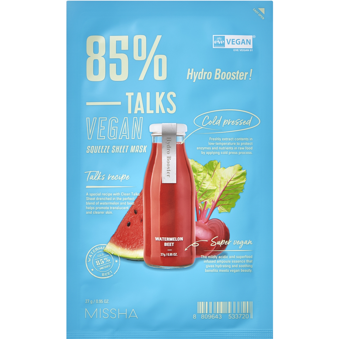 MISSHA Talks Vegan Squeeze Sheet Mask [Hydro Booster], 27g
