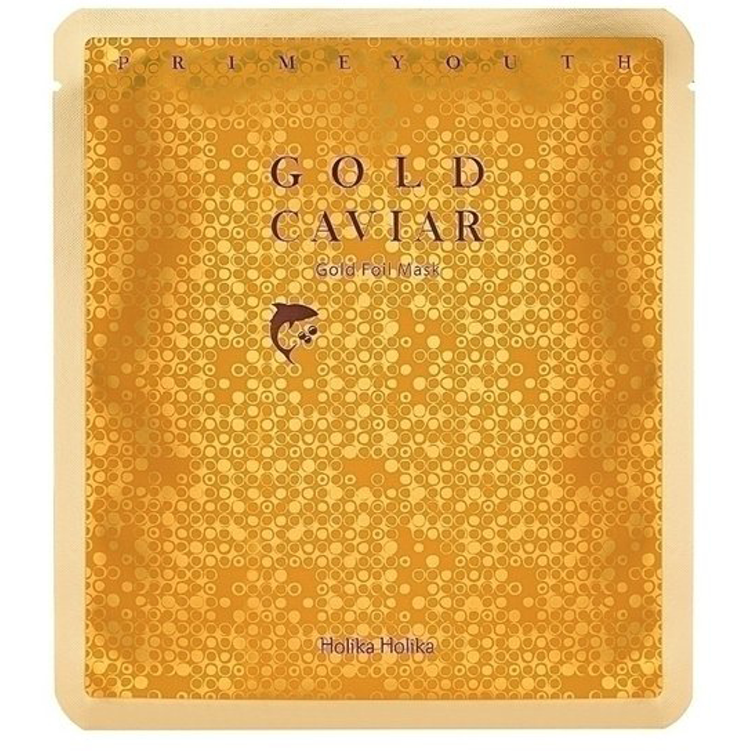 Holika Holika Prime Youth Gold Caviar Gold Foil Mask, 20ml, Niacinamide