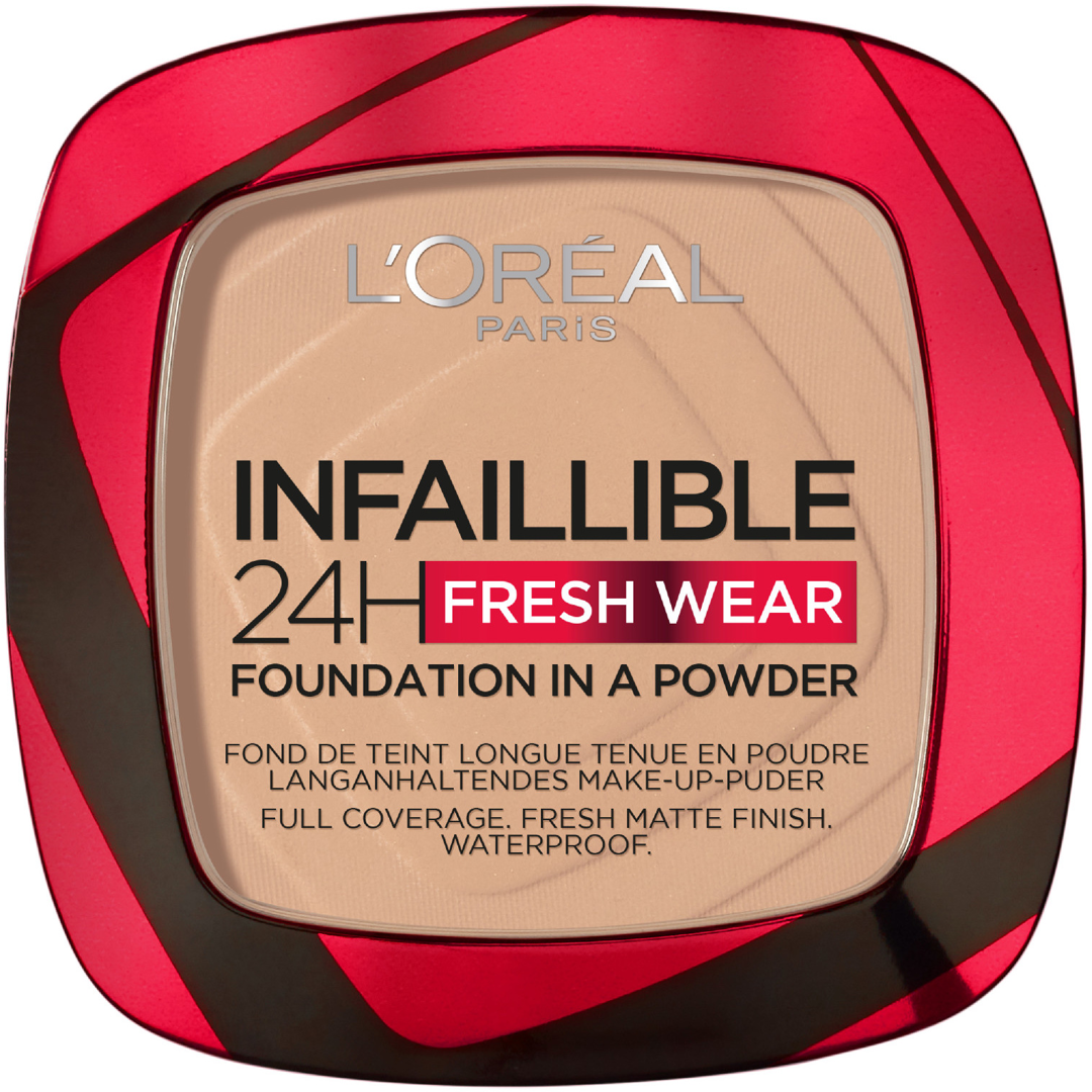 L'Oréal Paris Infaillible 24H Fresh Wear Powder Foundation, 130 True Beige foundation