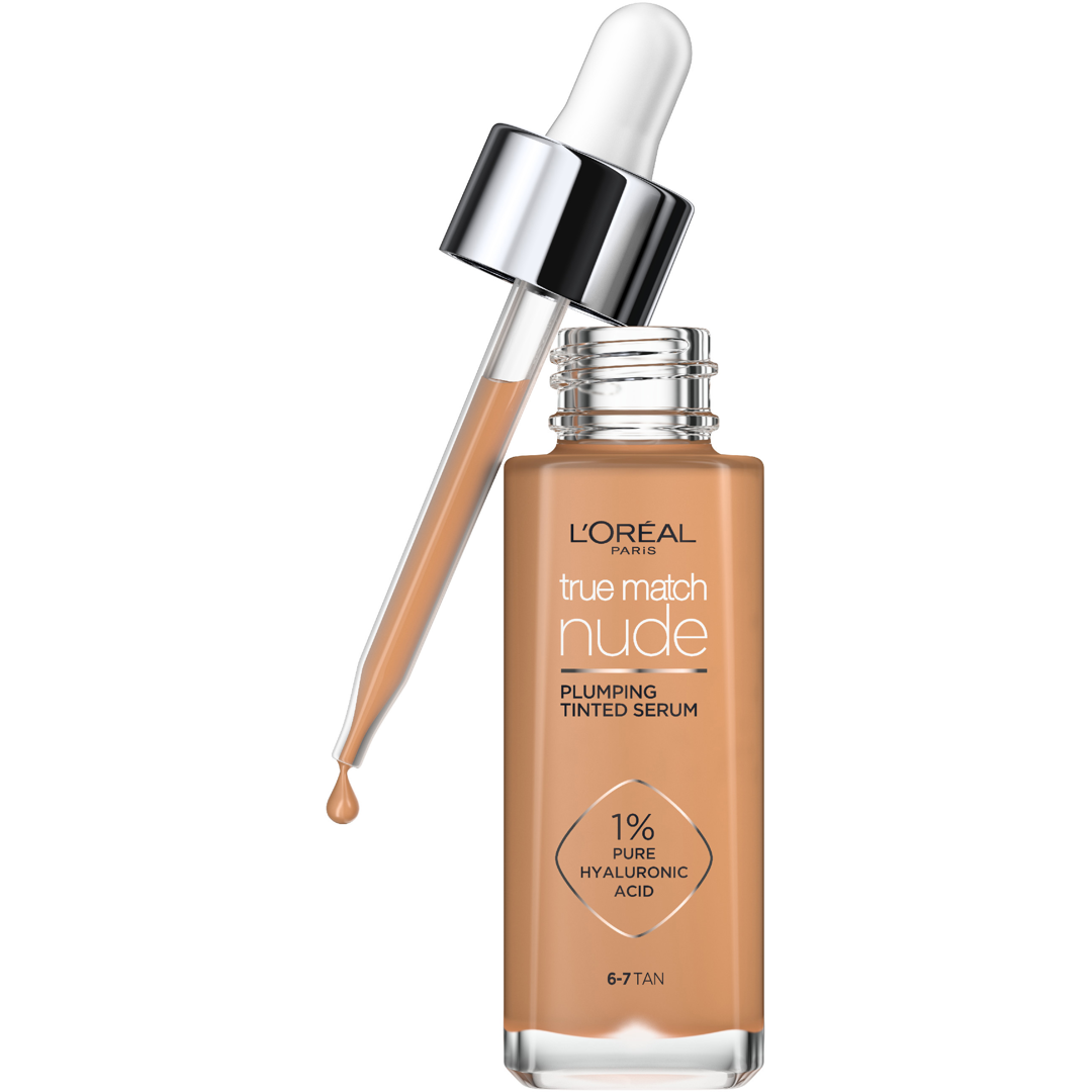 L'Oréal Paris True Match Nude Plumping Tinted Serum, Tan 6-7