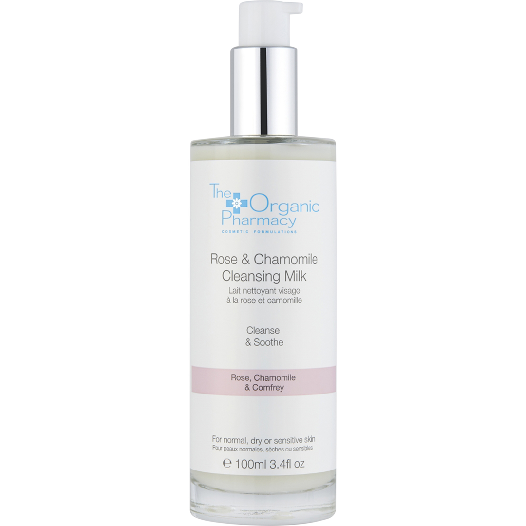 The Organic Pharmacy Rose & Chamomile Cleansing Milk, 100ml, Puhdistusmaito