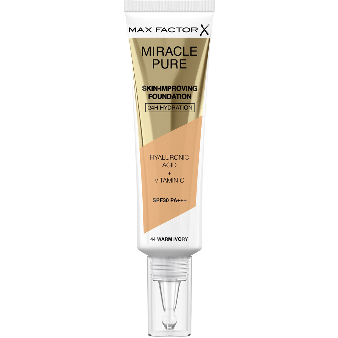 Max Factor Miracle Pure Skin Improving Foundation, 44 Warm Ivory, Meikkivoide