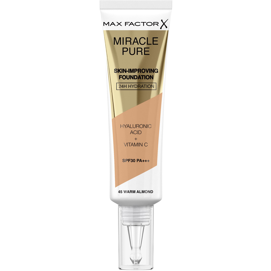 Max Factor Miracle Pure Skin Improving Foundation, 45 Warm Almond foundation