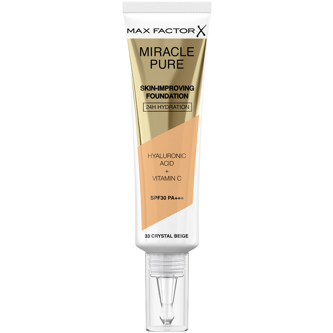 Max Factor Miracle Pure Skin Improving Foundation, 33 Crystal Beige foundation