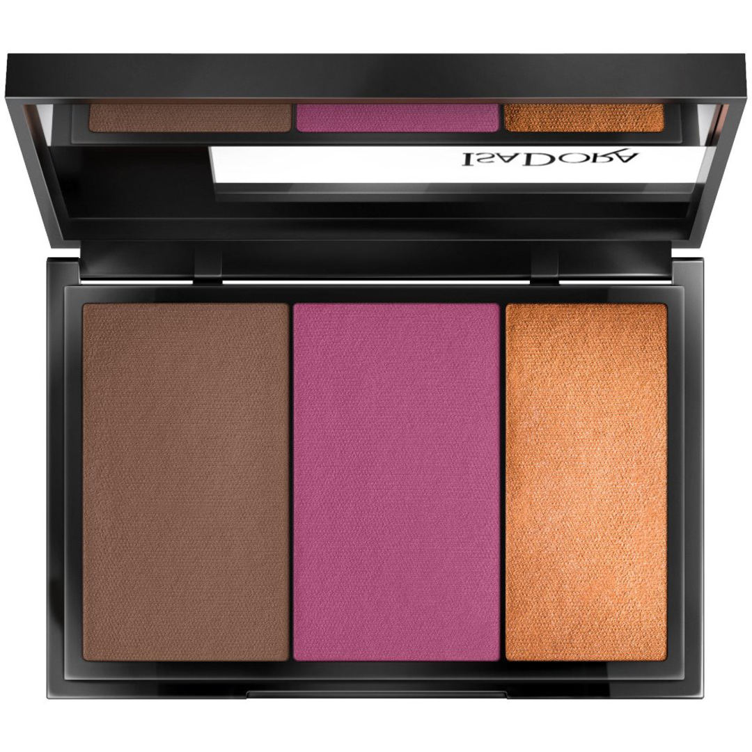 IsaDora Face Sculptor 3-in-1 Palette, 12g, 65 Bronze Plum