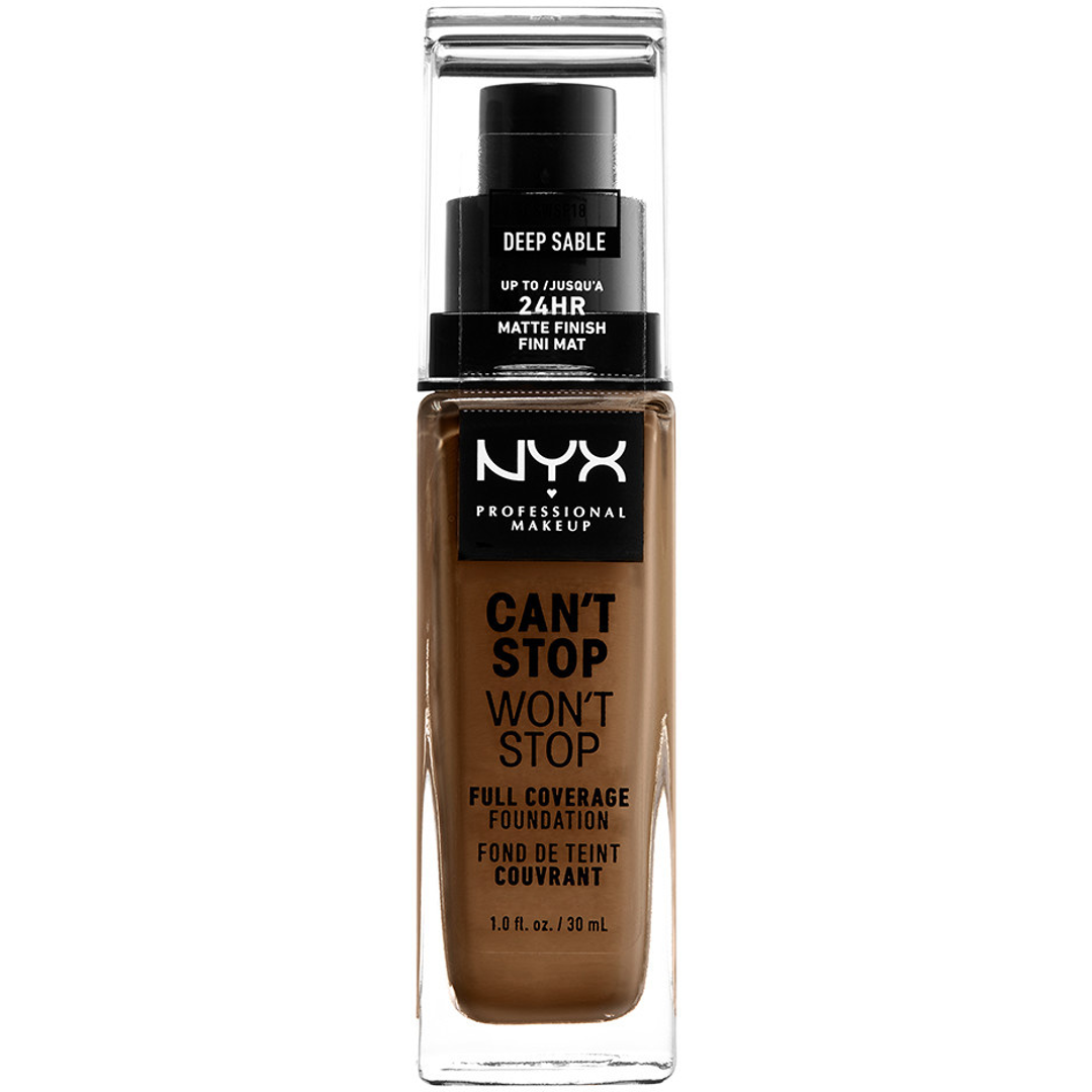 NYX Can't Stop Won't Stop Foundation, Deep sable 18 foundation