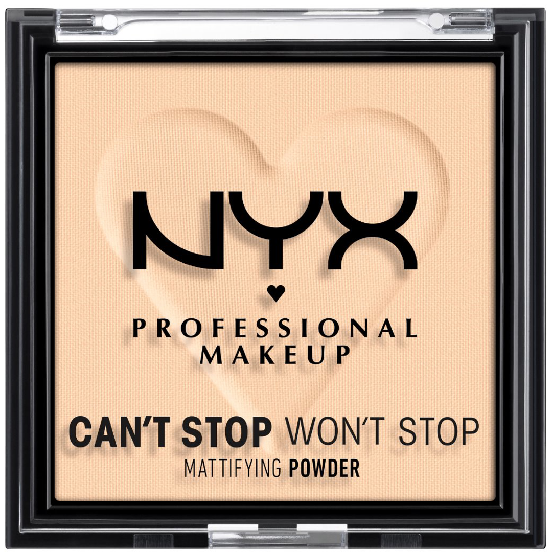 NYX Professional Makeup Can't Stop Won't Stop Mattifying Powder, Light 2, Puuteri