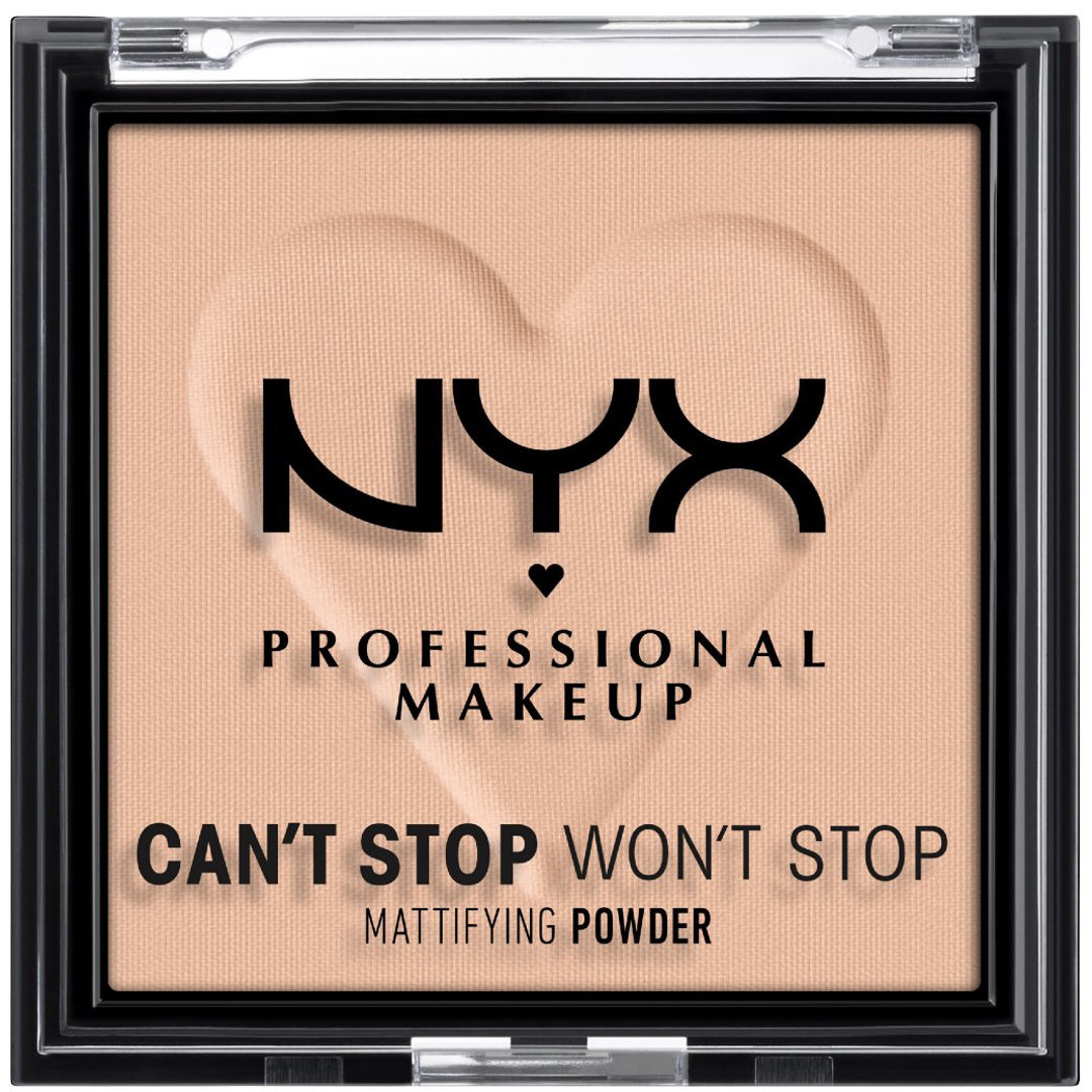 NYX Professional Makeup Can't Stop Won't Stop Mattifying Powder, Medium 4, Puuteri