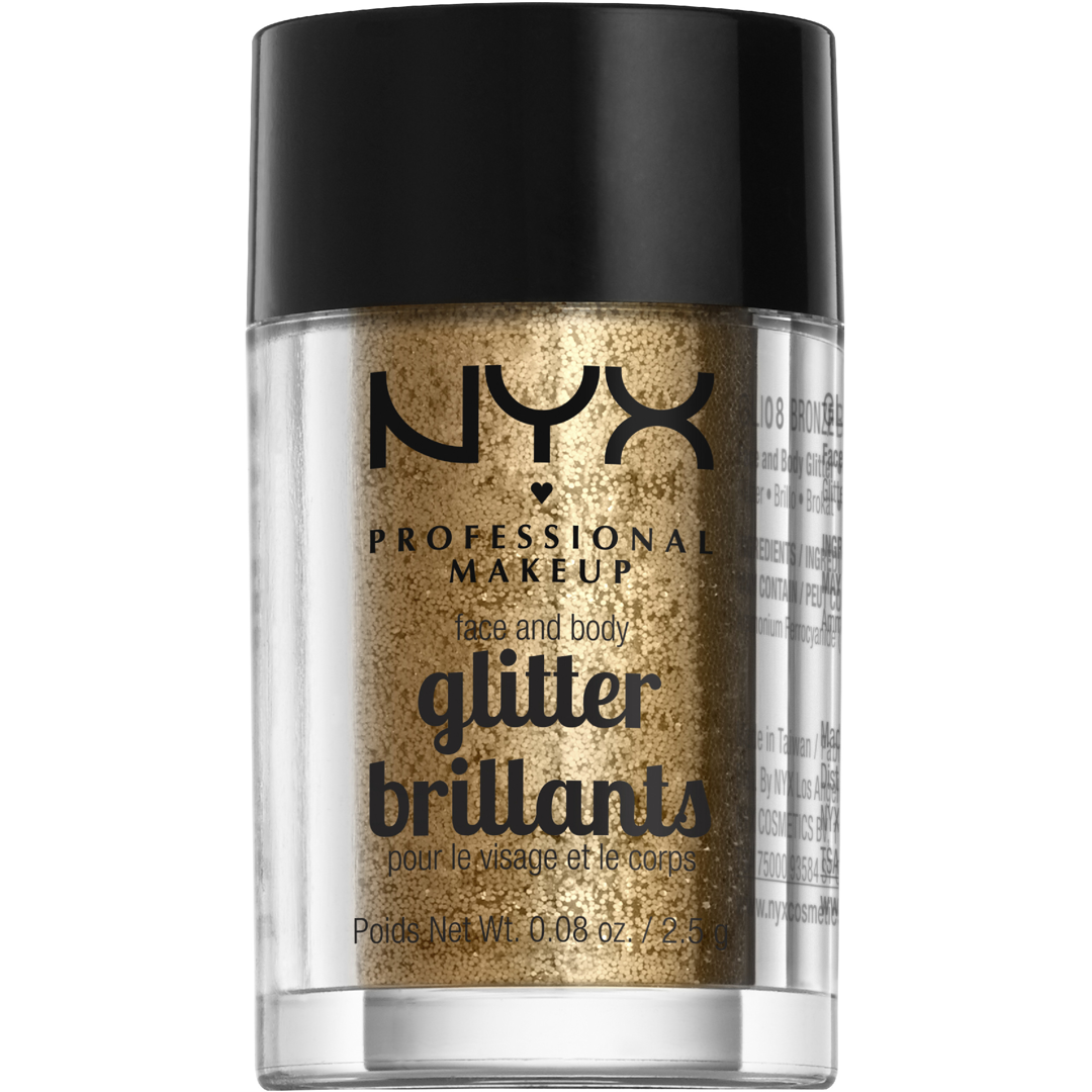NYX Face & Body Glitter, Bronze 8