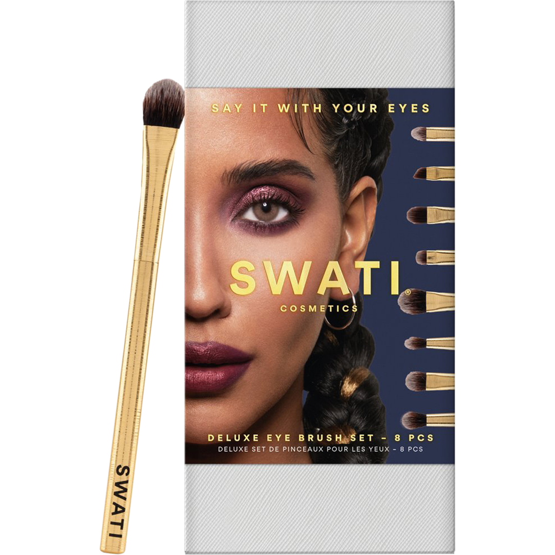 SWATI Cosmetics Deluxe Eye Brush Set, 8-Pack, Meikkisiveltimet