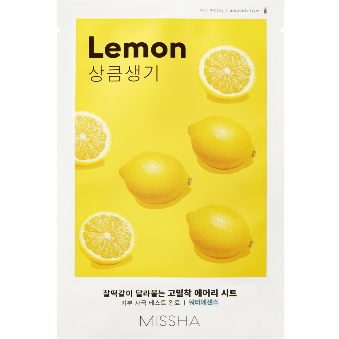 MISSHA Airy Fit Sheet Mask Lemon, 19g, Kasvonaamio