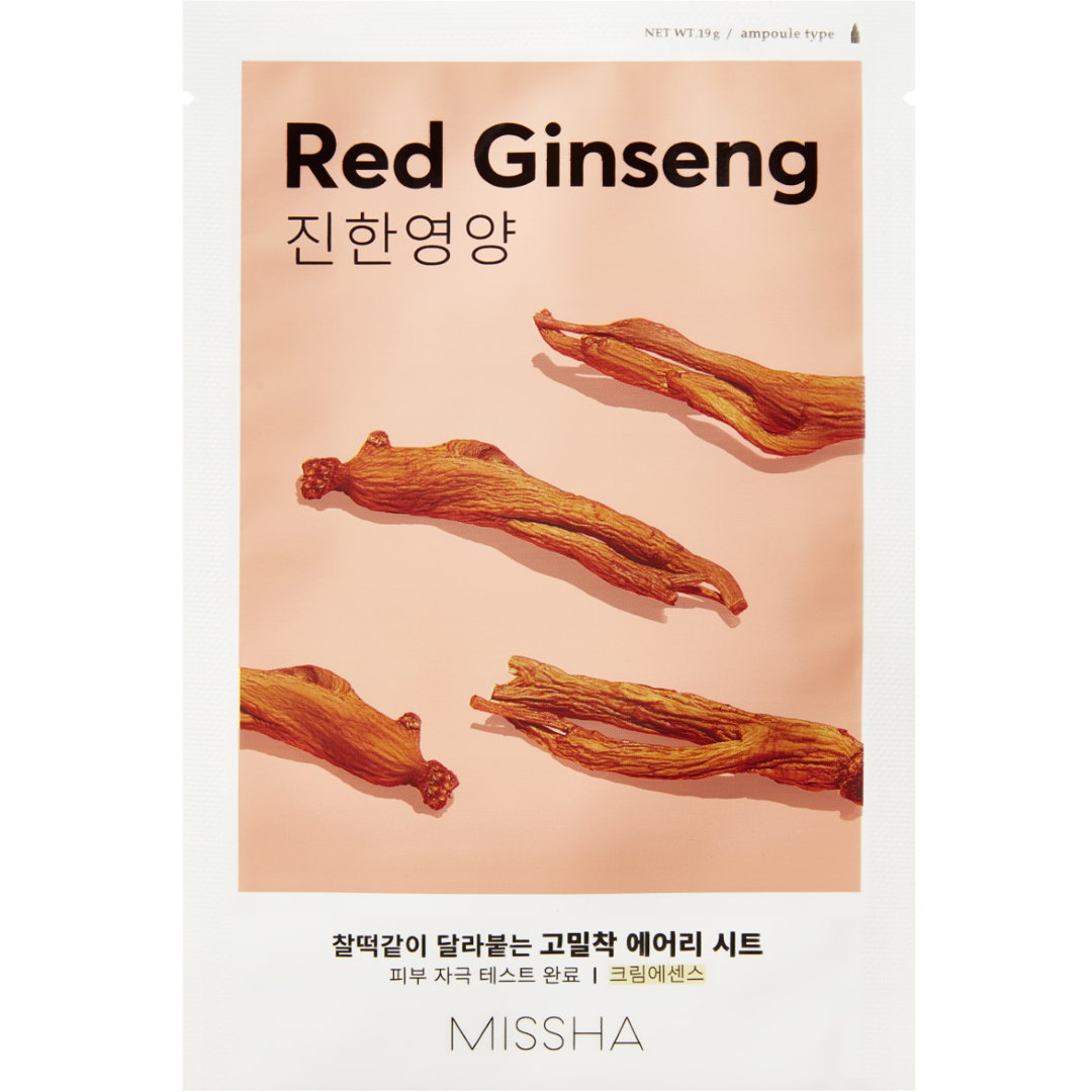 MISSHA Airy Fit Sheet Mask Red Ginseng, 19g, Kasvonaamio