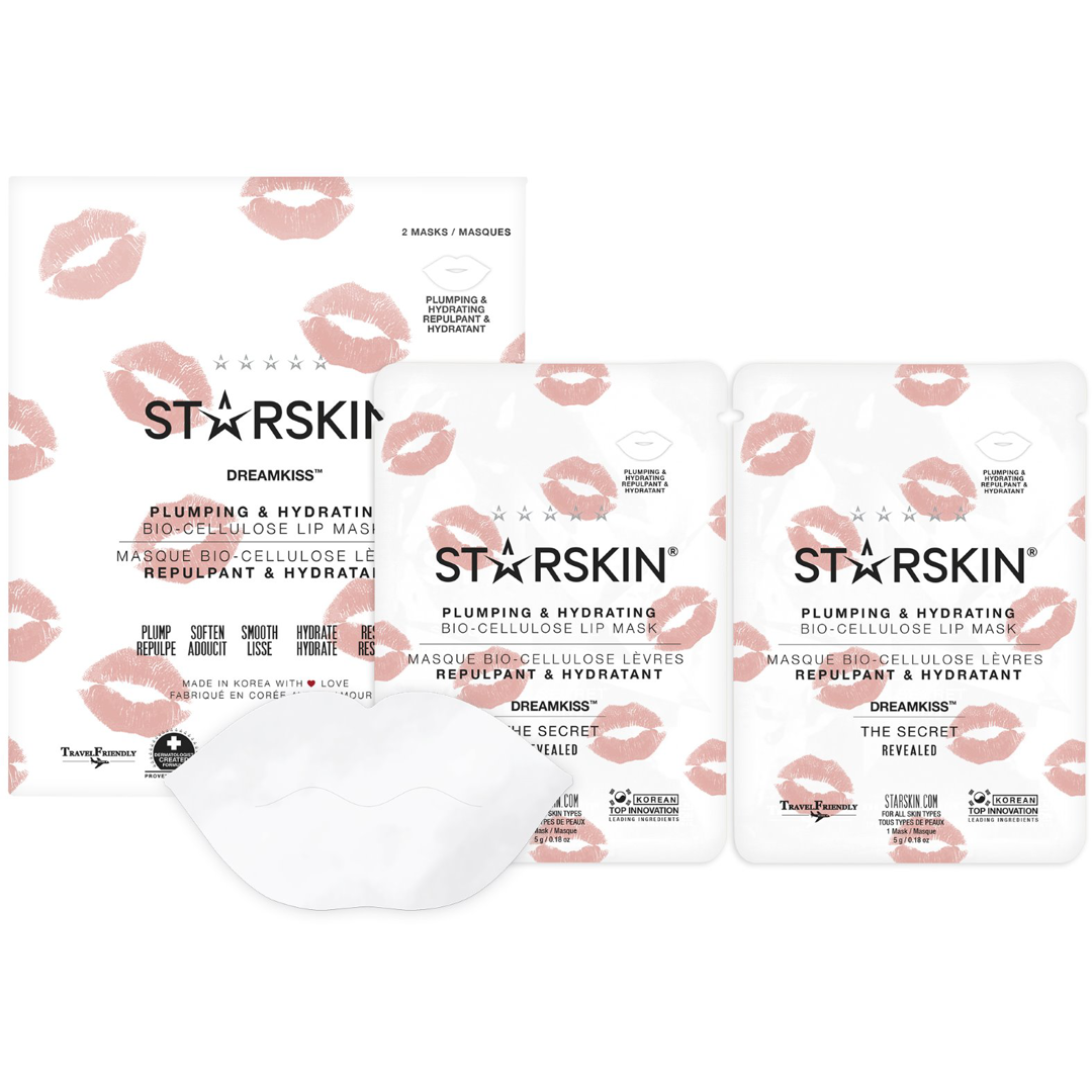 STARSKIN DREAMKISS™ Plumping and Hydrating Bio-Cellulose Lip Mask, 2x5ml