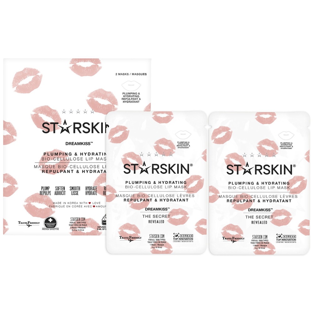 DREAMKISS™ Plumping and Hydrating Bio-Cellulose Lip Mask, 2x5ml