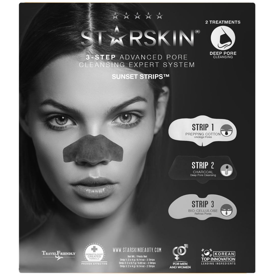STARSKIN Sunset Strips™ 3-Step Advanced Pore Cleansing Expert System, 2x8.7ml, Kasvonaamio