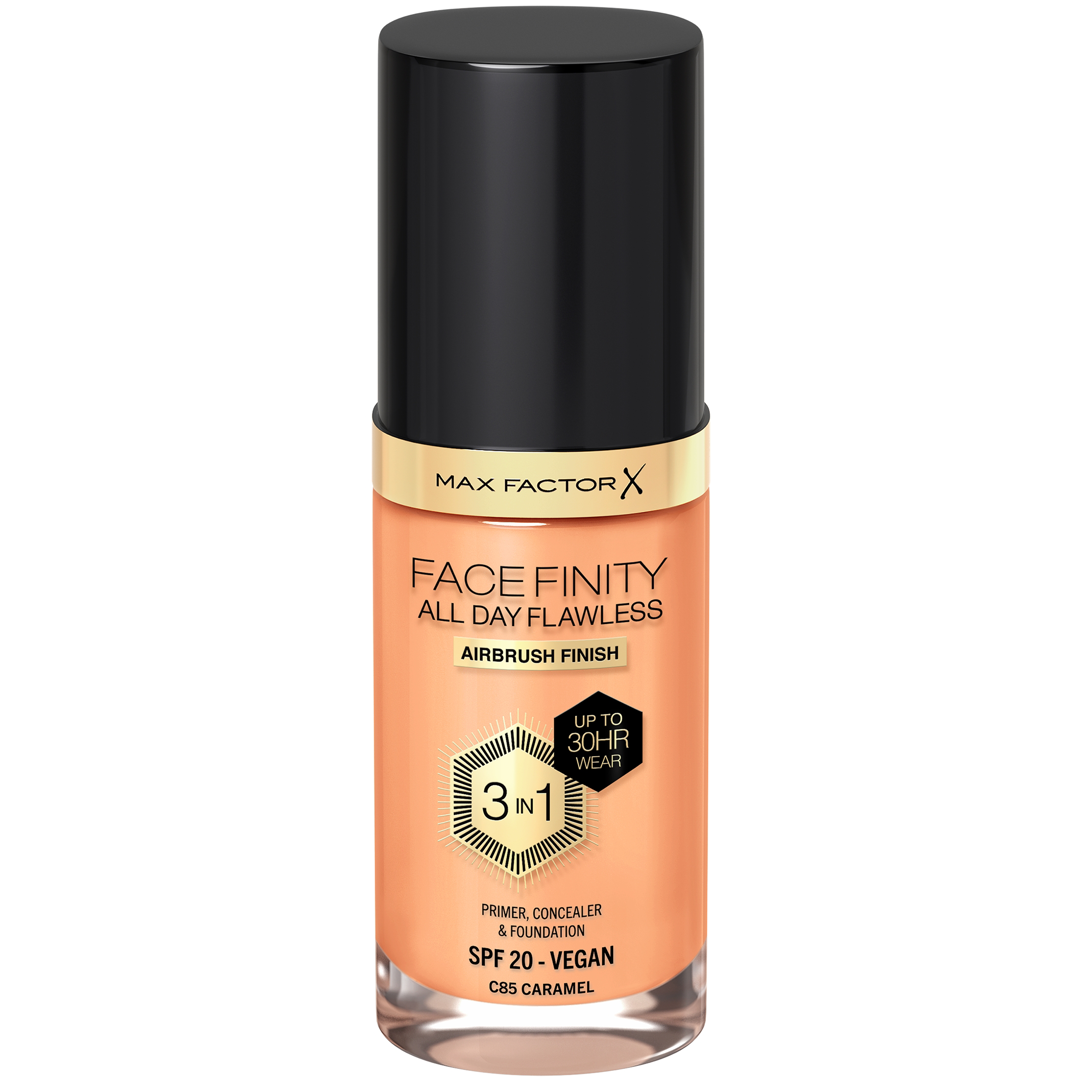 Max Factor All Day Flawless 3-in-1 Liquid Foundation, 85 Caramel foundation