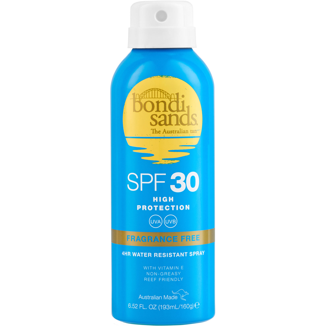 Bondi Sands SPF30 Fragrance Free Aerosol Mist Spray, 160ml