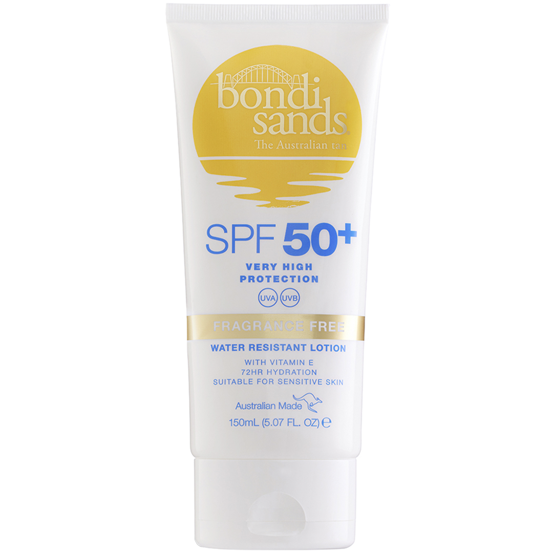 Bondi Sands SPF50+ Fragrance Free Body Suncreen Lotion, 150ml