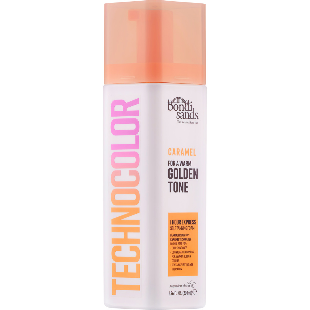 Technocolor 1h Express Self Tanning Foam, Caramel (Golden Tone)