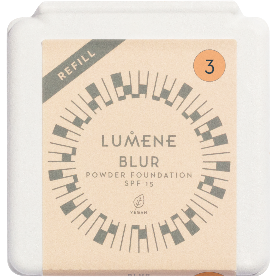 Lumene Blur Longwear Powder Foundation SPF15 Refill, 10g, 3 foundation