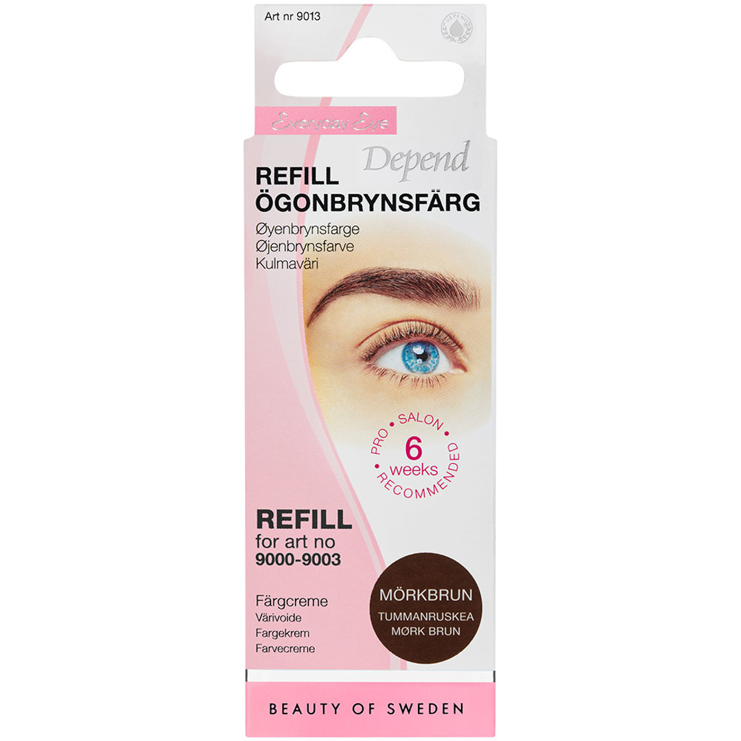 Depend Everyday Eye Eyebrow Colour, Refill, Dark Brown