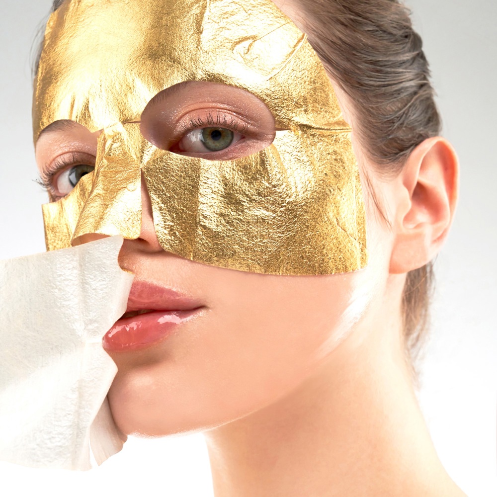 Premium Gold Foil Triple Layer Mask