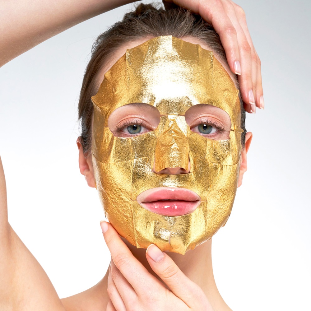 Premium Gold Foil Triple Layer Mask