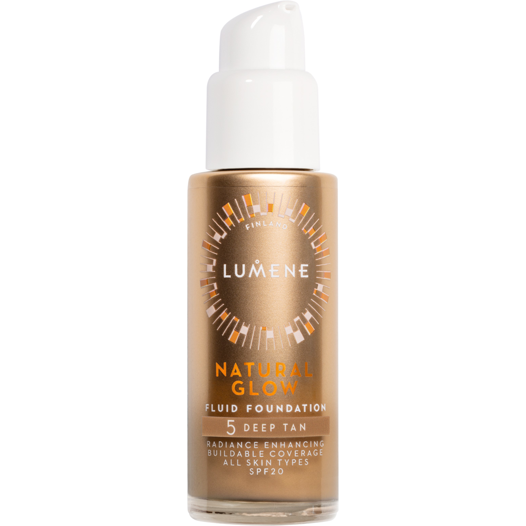 Lumene Natural Glow Fluid Foundation SPF20, 30ml, 5 Deep Tan foundation