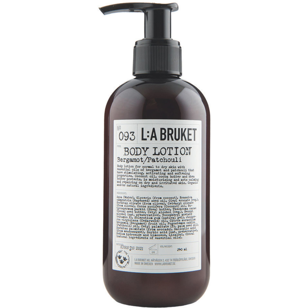 L:a Bruket 093 Body Lotion, Bergamot and Patchouli, 240ml Kroppslotion, Hudlotion & Bodylotion