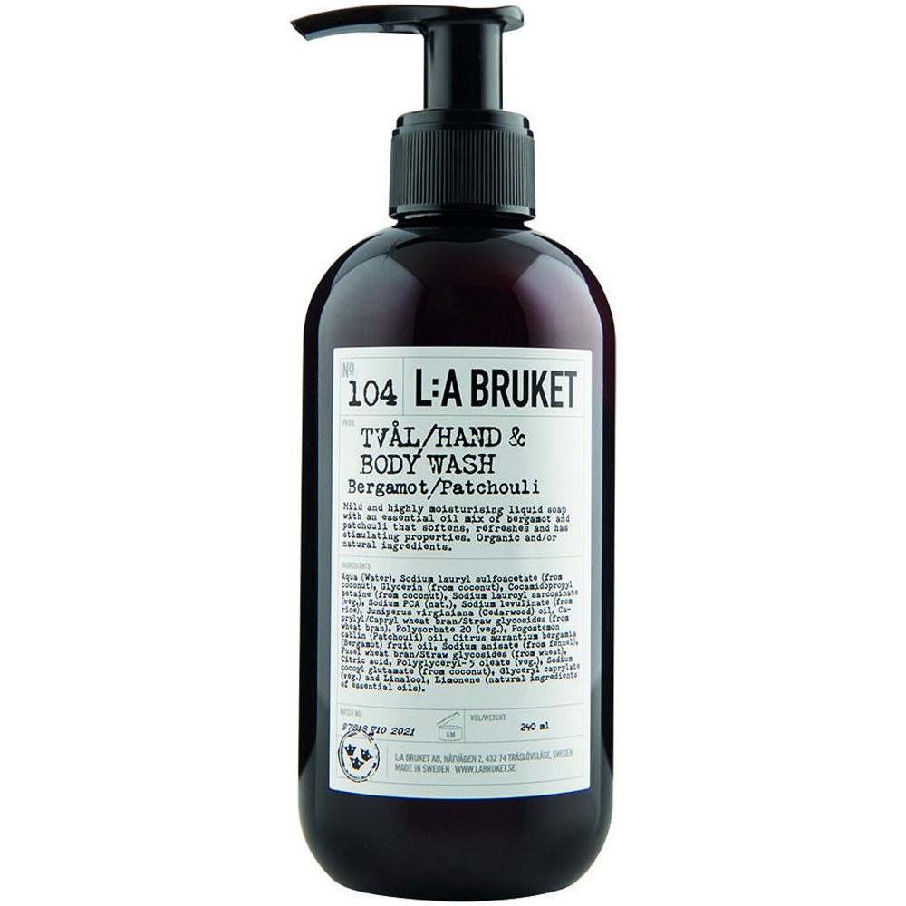 104 Hand & Body Wash, Bergamot and Patchouli