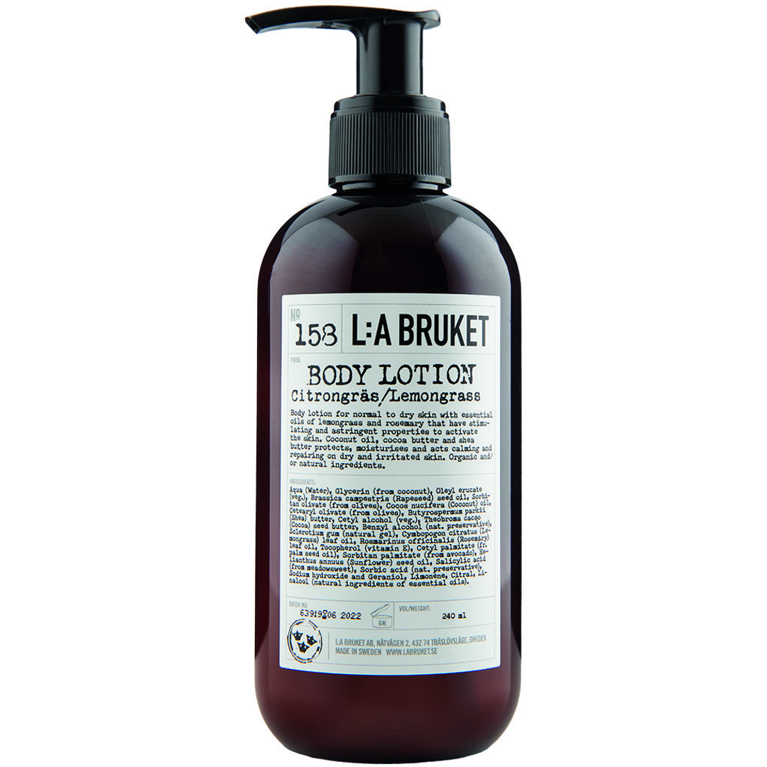 L:a Bruket 158 Body Lotion, Lemongrass, 240ml, gräs Kroppslotion, Hudlotion & Bodylotion