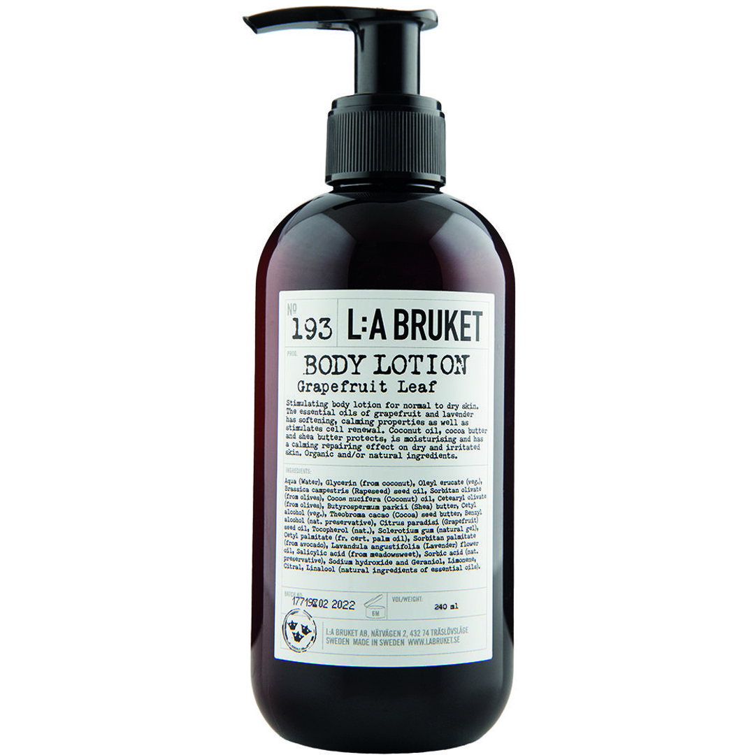 L:a Bruket 193 Body Lotion, Grapefruit Leaf, 240ml, Vartalovoide