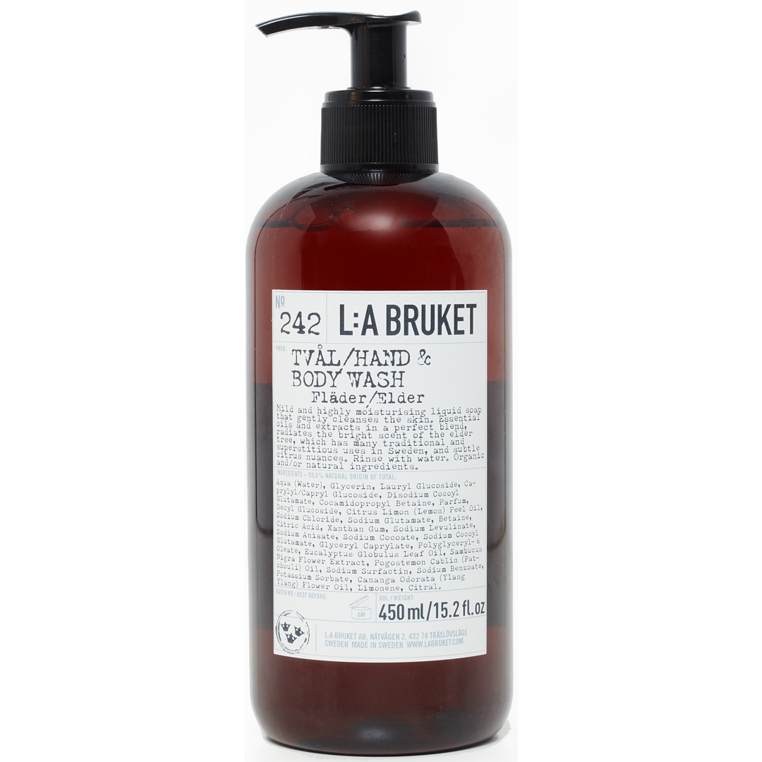 L:a Bruket 242 Hand & Body Wash, Elder, 450ml