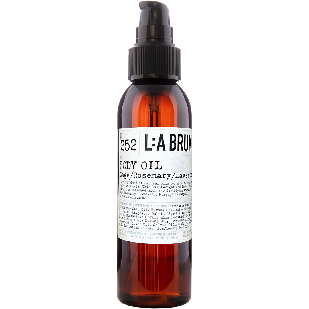 L:a Bruket 252 Body Oil Sage/Rosemary/Lavender, 120ml, Vitamin E kroppsolja