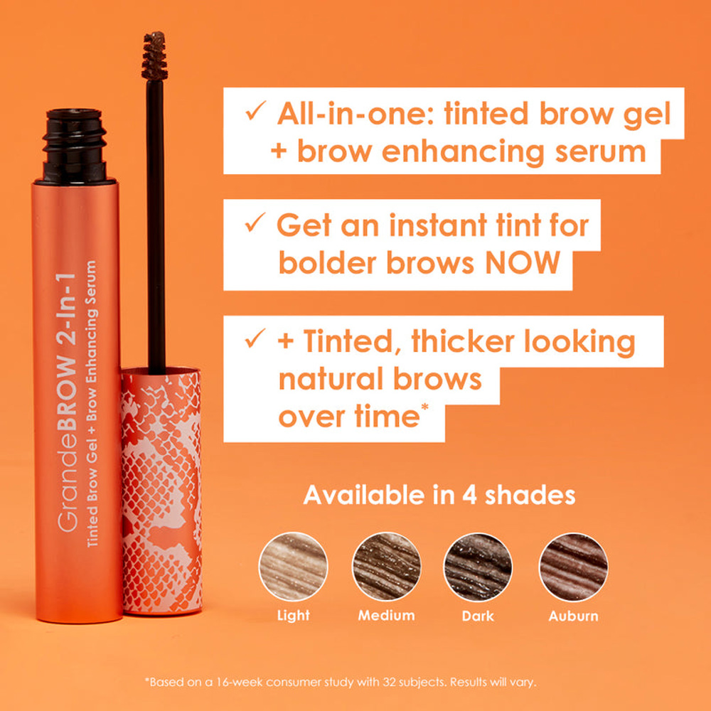 GrandeBROW 2-In-1 Tinted Brow Gel & Brow Enhancing Serum