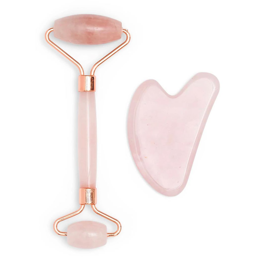 Zoë Ayla Rose Quartz Roller & Gua Sha