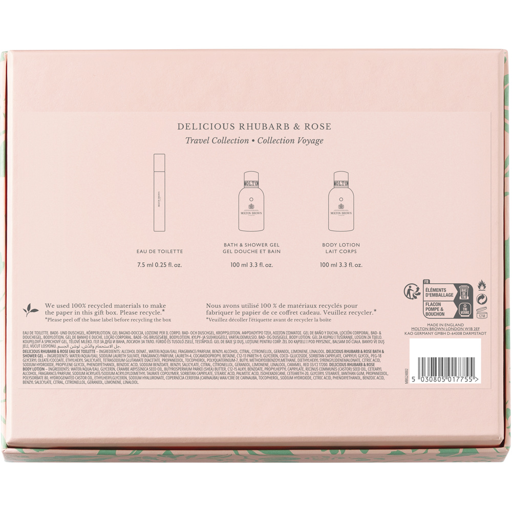 Gift Set Travel Delicious Rhubarb & Rose