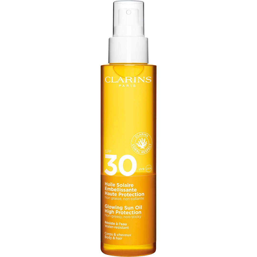 Clarins Glowing Sun Oil High Protection SPF30 Body & Hair, 150ml