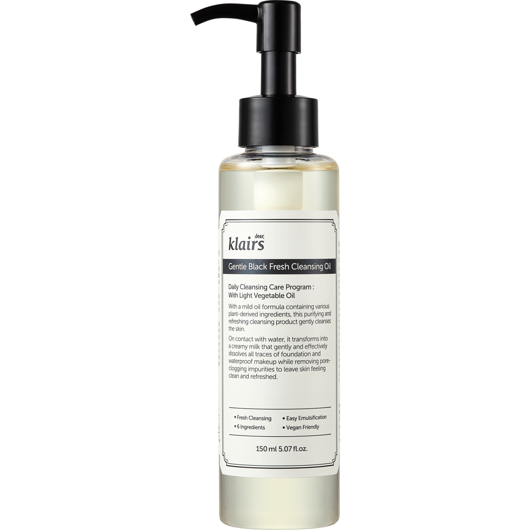 Klairs Gentle Black Fresh Cleansing Oil, 150ml cleanser